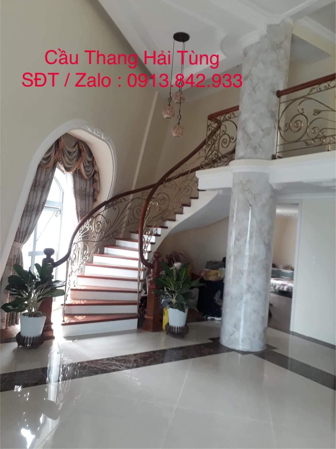 Cầu thang sắt nghệ thuật cho lâu đài