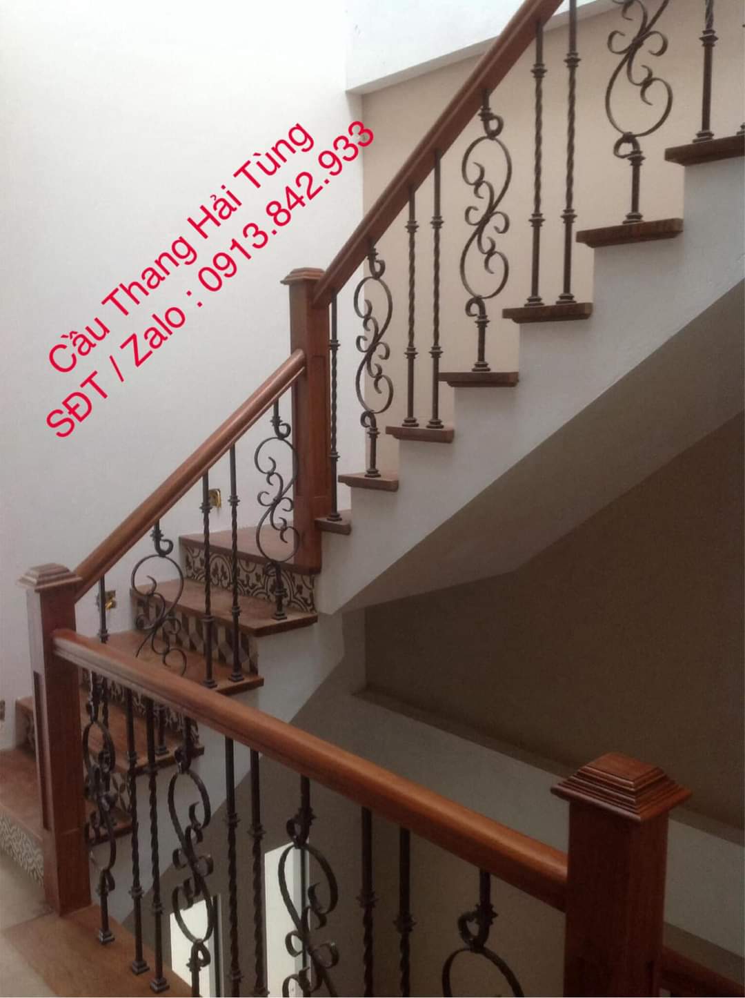 Cầu thang sắt nghệ thuật tại nam từ liêm hà nội