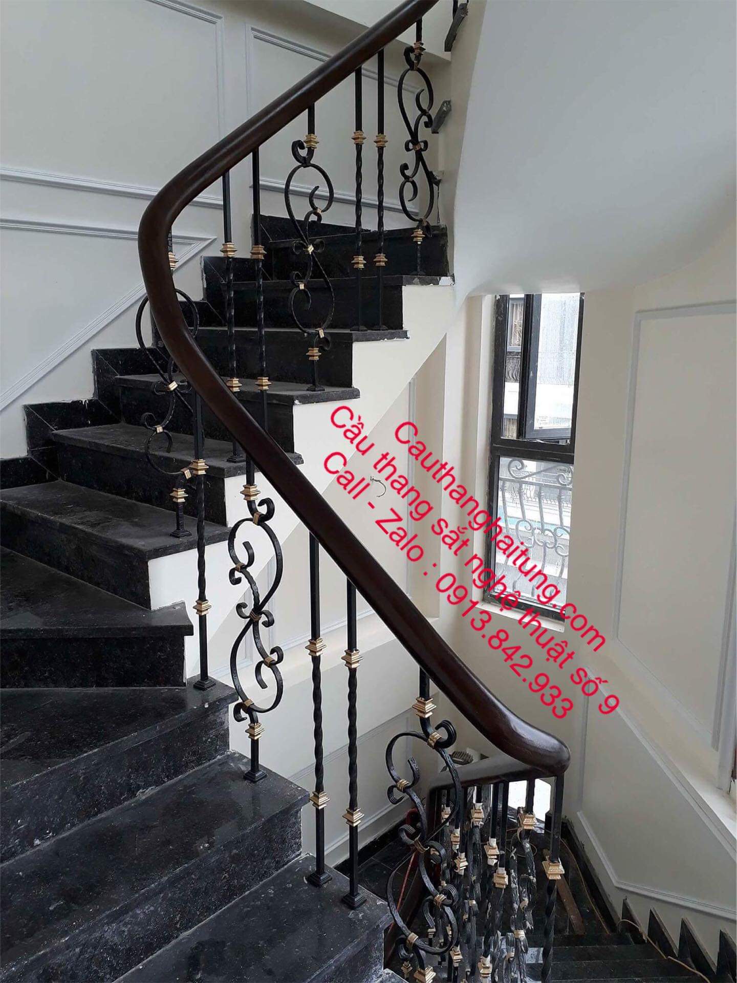 Cầu thang sắt nghệ thuật số 9