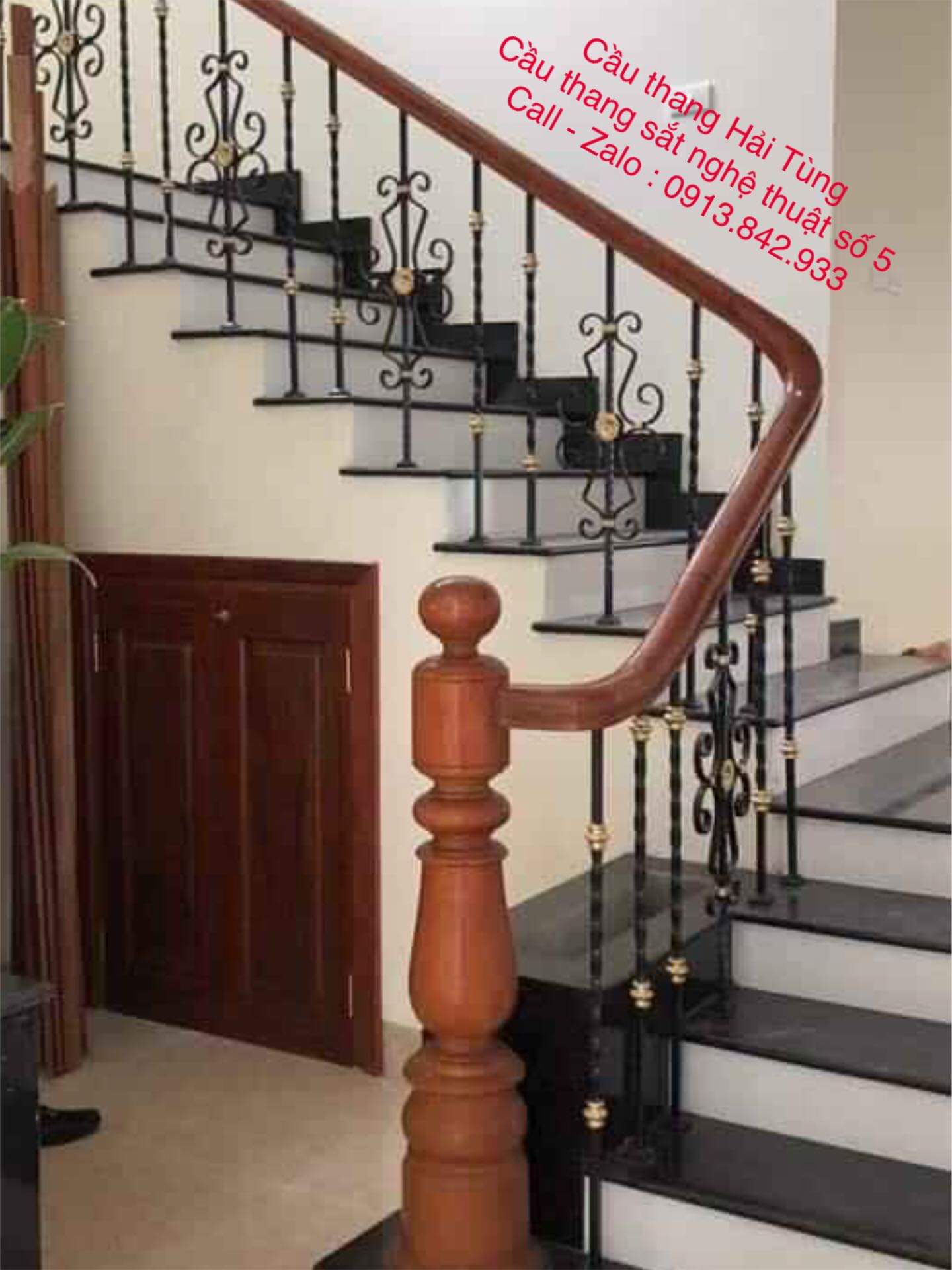 Cầu thang sắt nghệ thuật đẹp tại hưng yên
